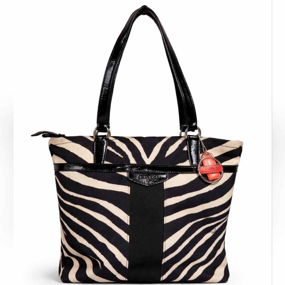 Coach Zebra Print Tote Bag - Style F23283